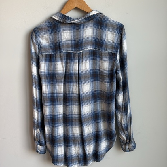 American Eagle Plaid Flannel Boyfriend Fit Medium - Picture 3 of 3